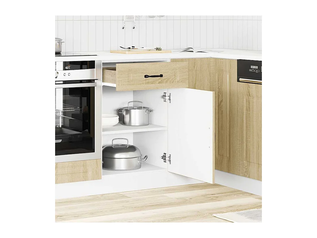 Mobile da cucina in legno ingegnerizzato Sonoma Oak