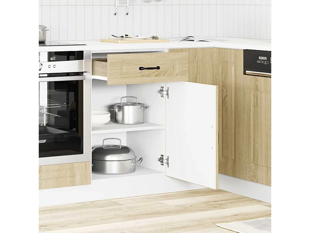 Armoire de cuisine chêne sonoma bois d'ingénierie