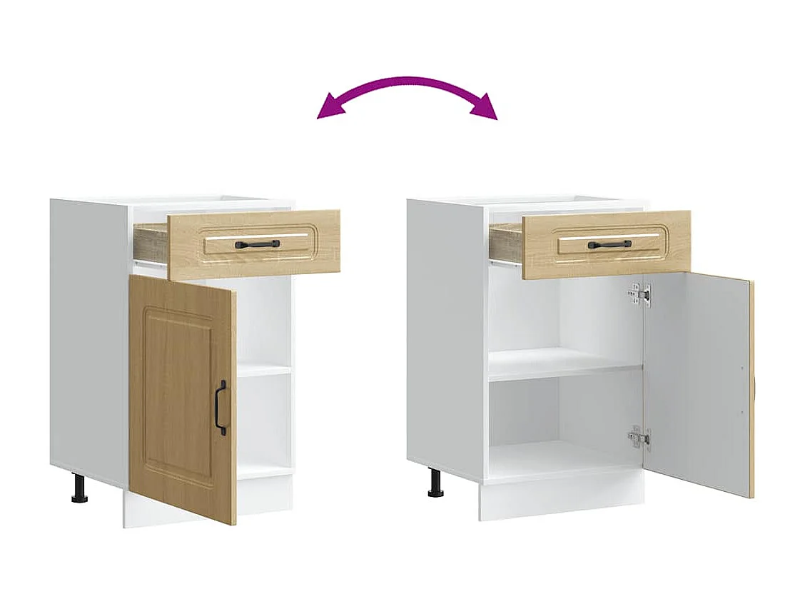 Armoire de cuisine chêne sonoma bois d'ingénierie