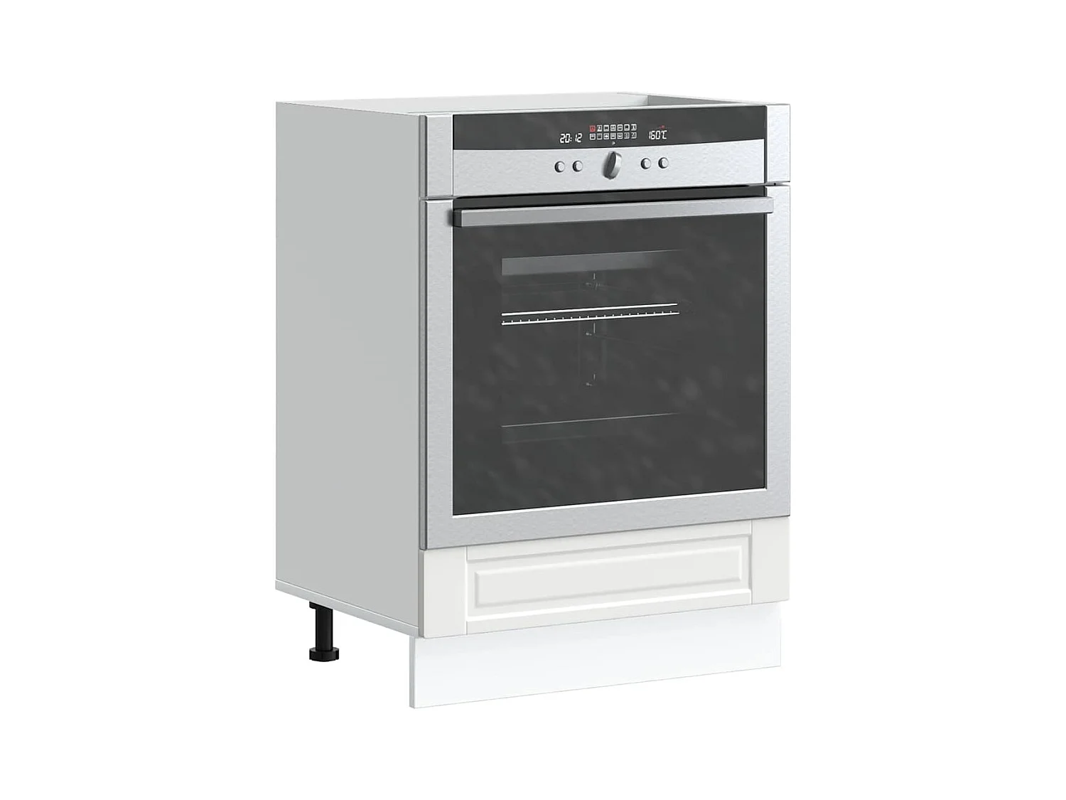witte bewerkte houten ovenkast