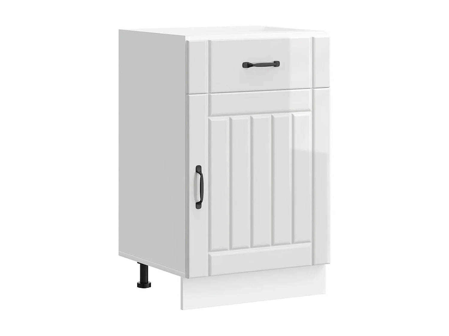 Küchenschrank aus weißem Hochglanz-Holzwerkstoff