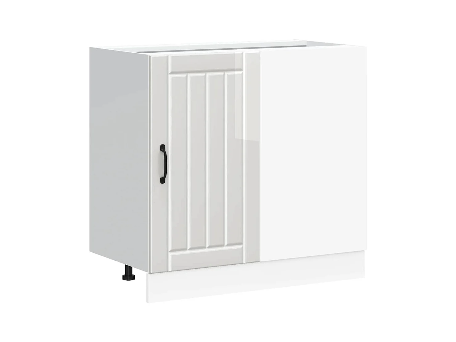 Mobile base per cucina in legno ingegnerizzato bianco lucido Lucca