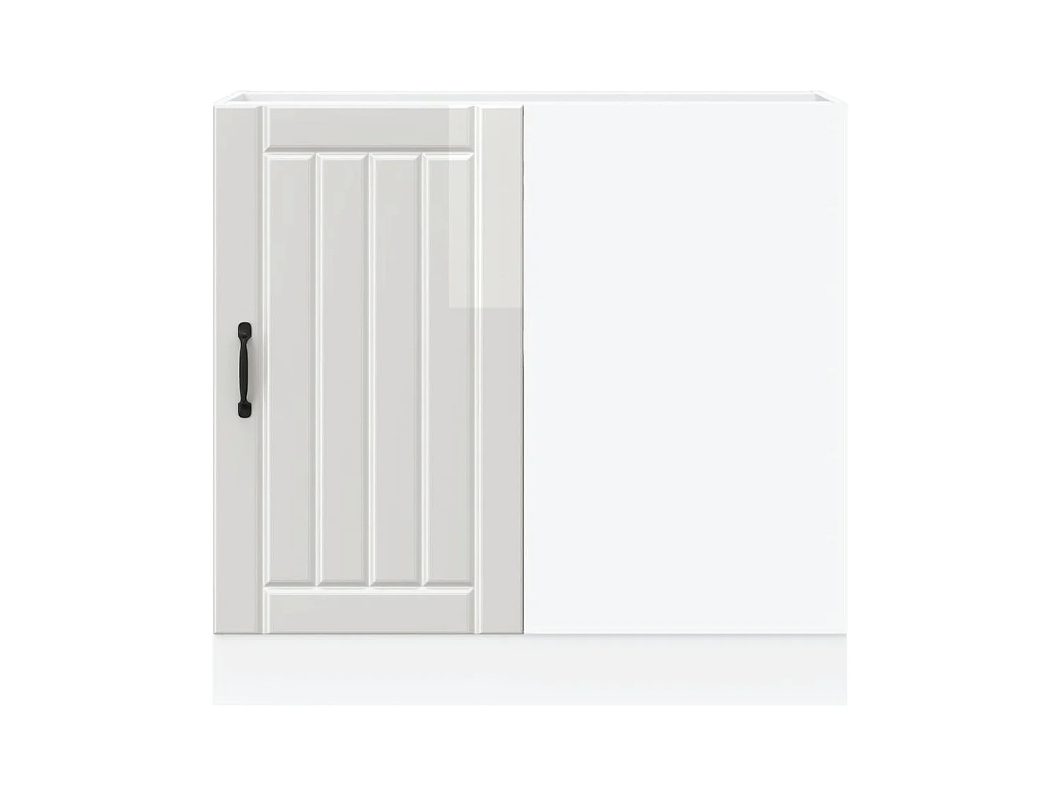 Mobile base per cucina in legno ingegnerizzato bianco lucido Lucca