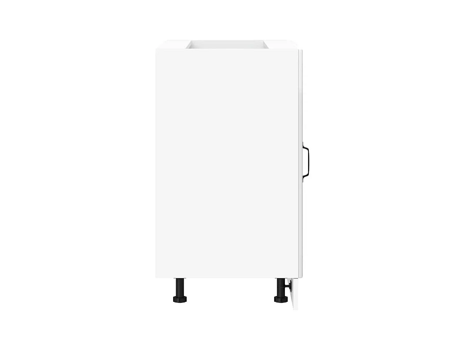 Mobile base per cucina in legno ingegnerizzato bianco lucido Lucca