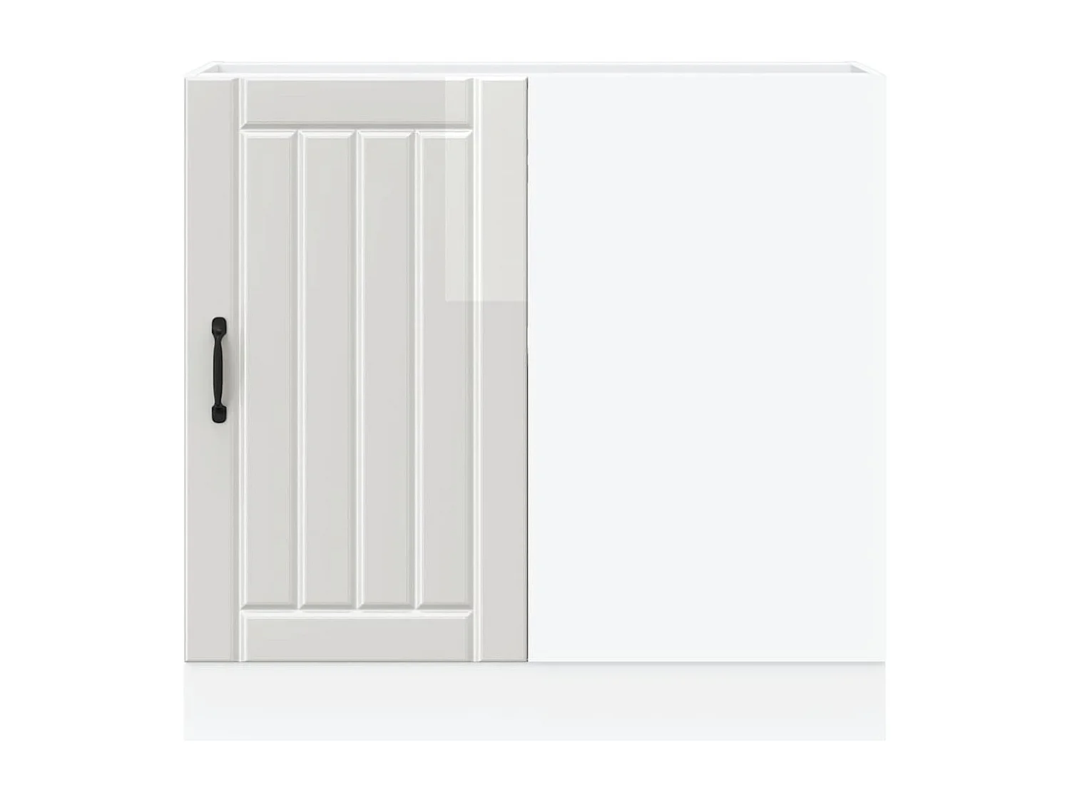 Meuble bas de cuisine blanc brillant bois ingénierie