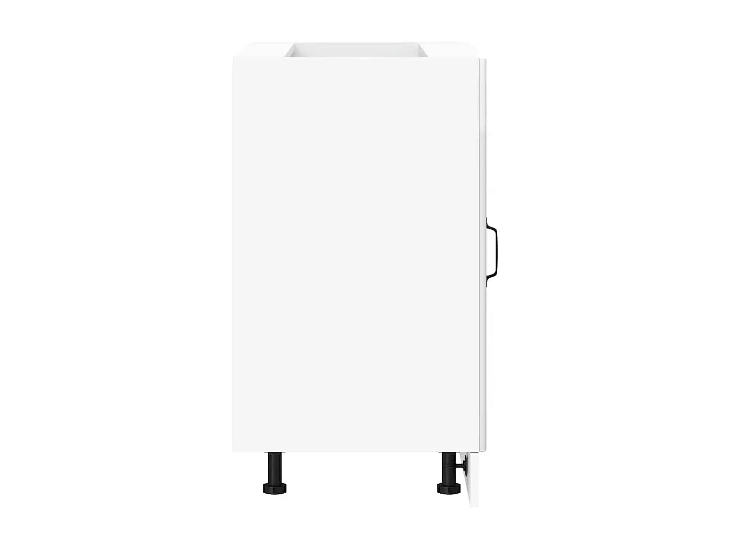 Meuble bas de cuisine blanc brillant bois ingénierie