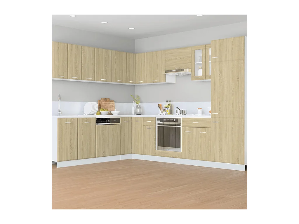 Armario frigorífico roble Sonoma 60x57x207 cm