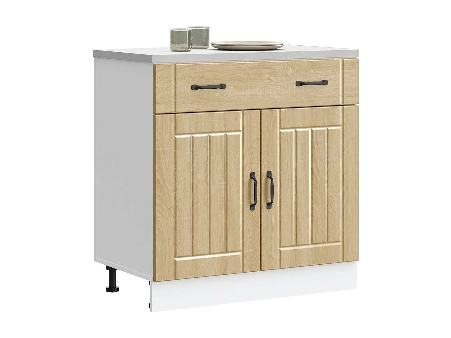 Armoire de cuisine chêne sonoma bois ingénierie