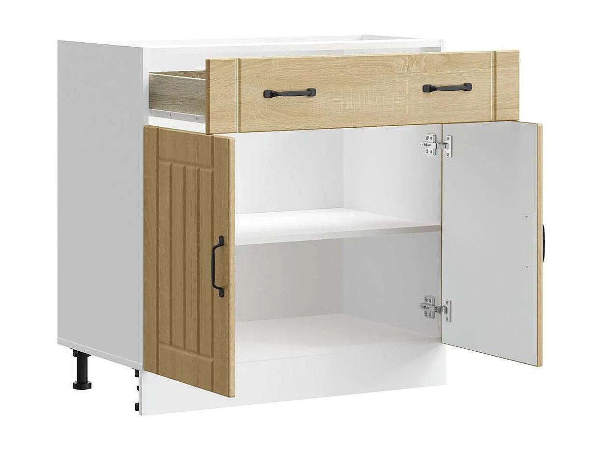 Armoire de cuisine chêne sonoma bois ingénierie