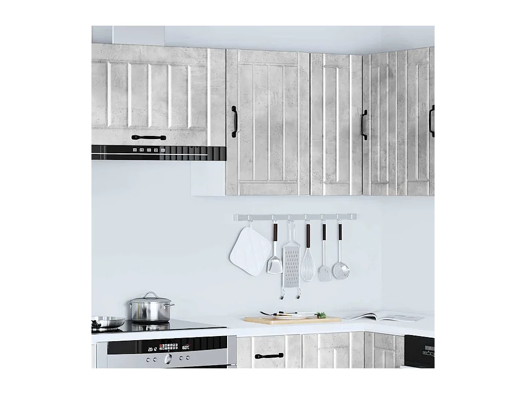 Mobile da cucina in legno ingegnerizzato grigio cemento