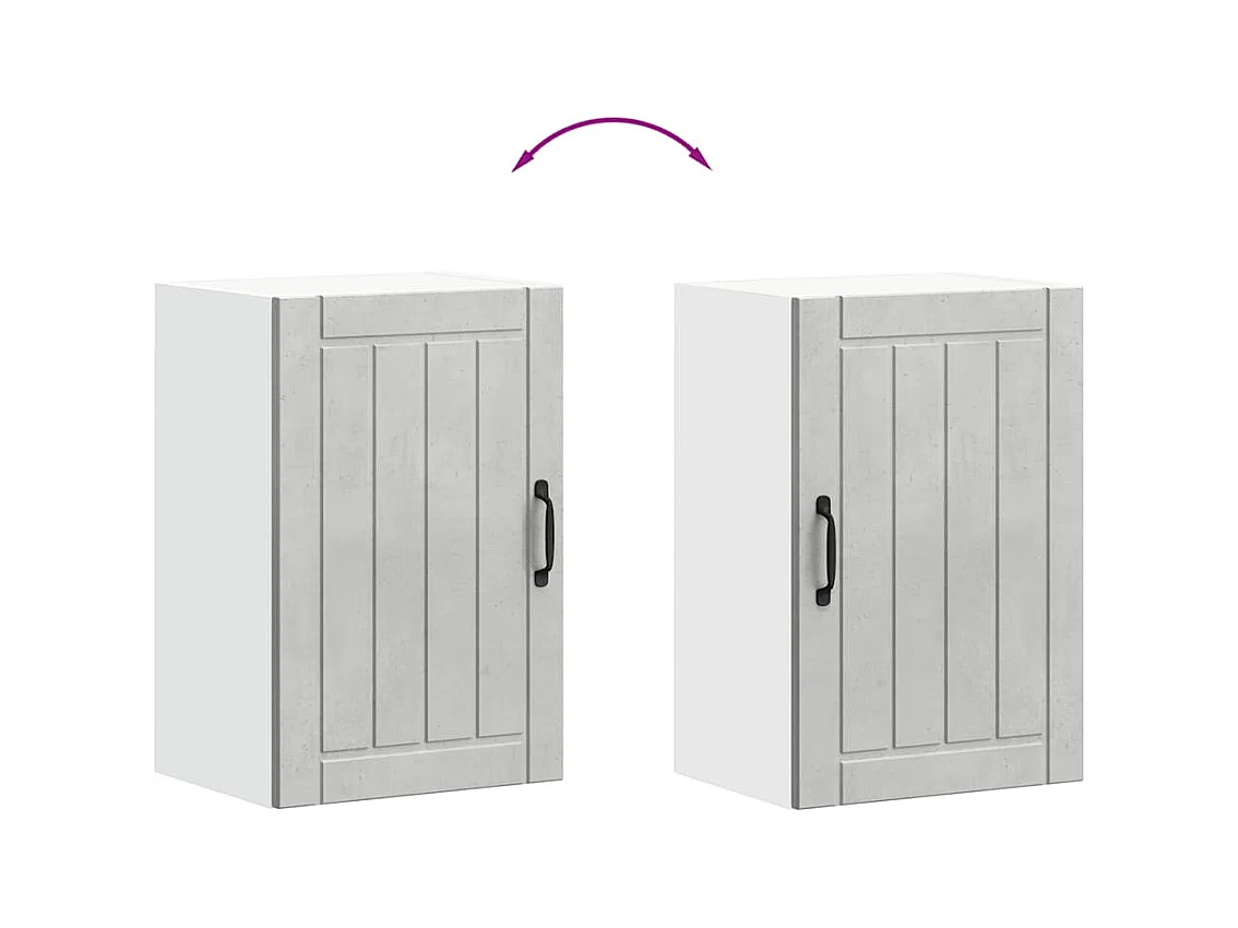 Mobile da cucina in legno ingegnerizzato grigio cemento