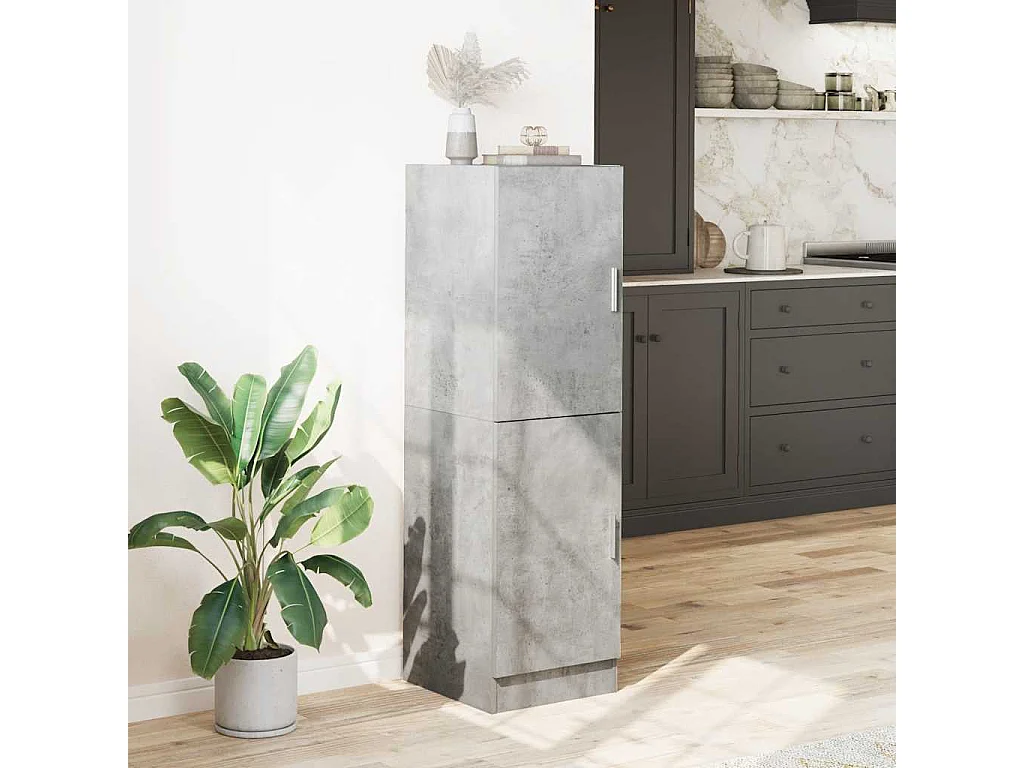 Armoire de cuisine gris béton 38x41,5x131,5 cm bois ingénierie