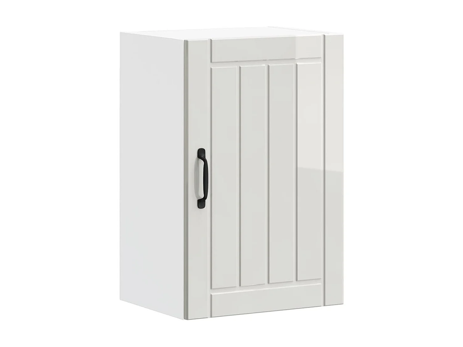 Mueble de cocina de pared de madera de ingeniería blanca brillante