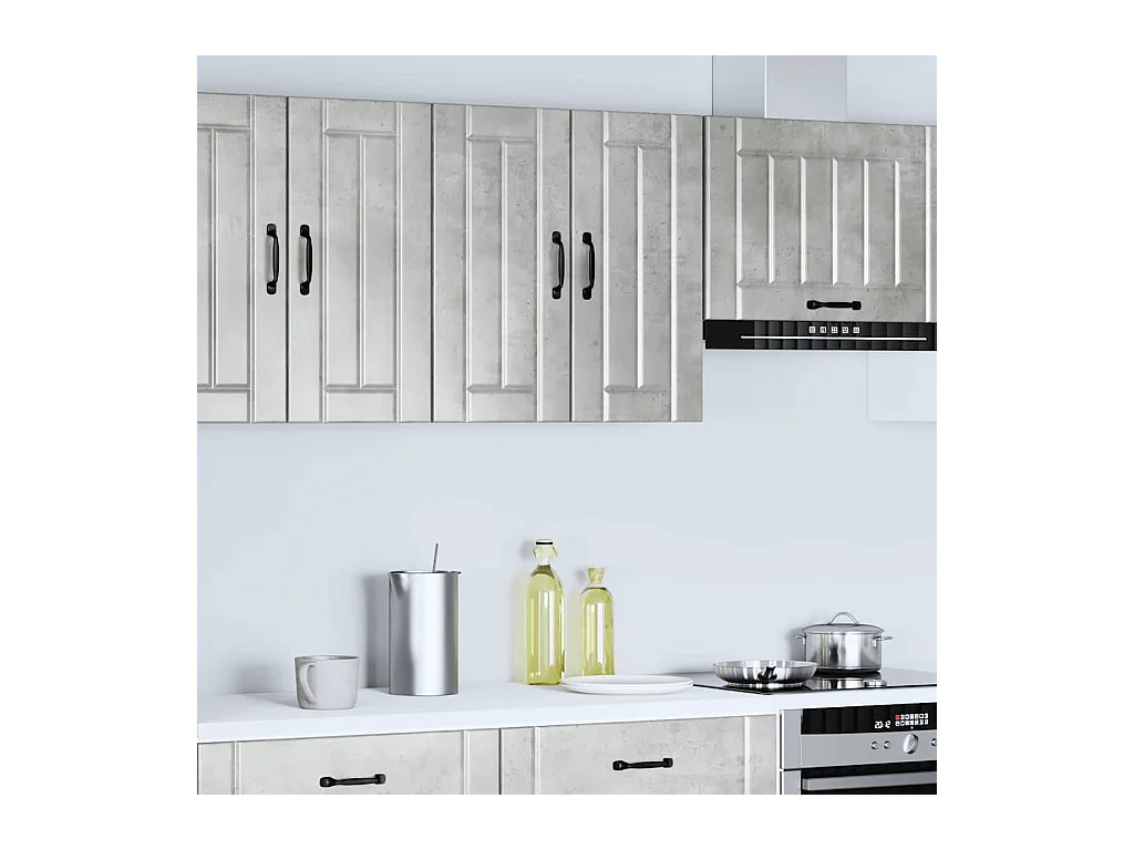 Mobile da cucina in legno ingegnerizzato grigio cemento