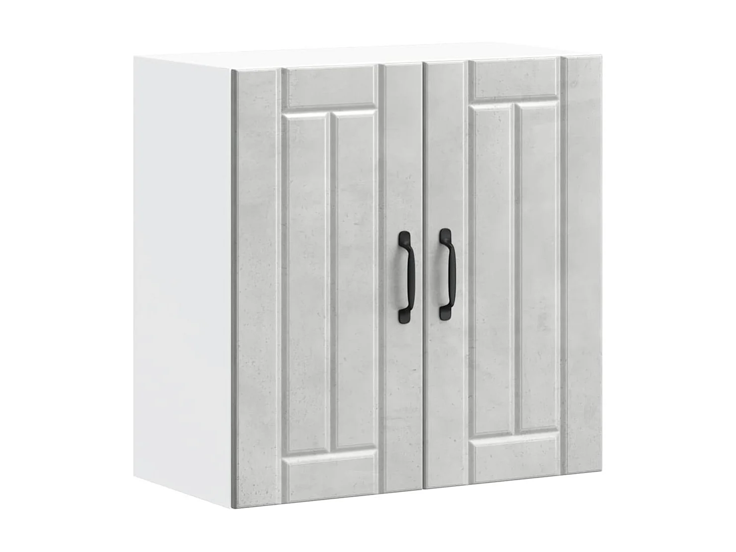 Armoire murale de cuisine gris béton bois ingénierie