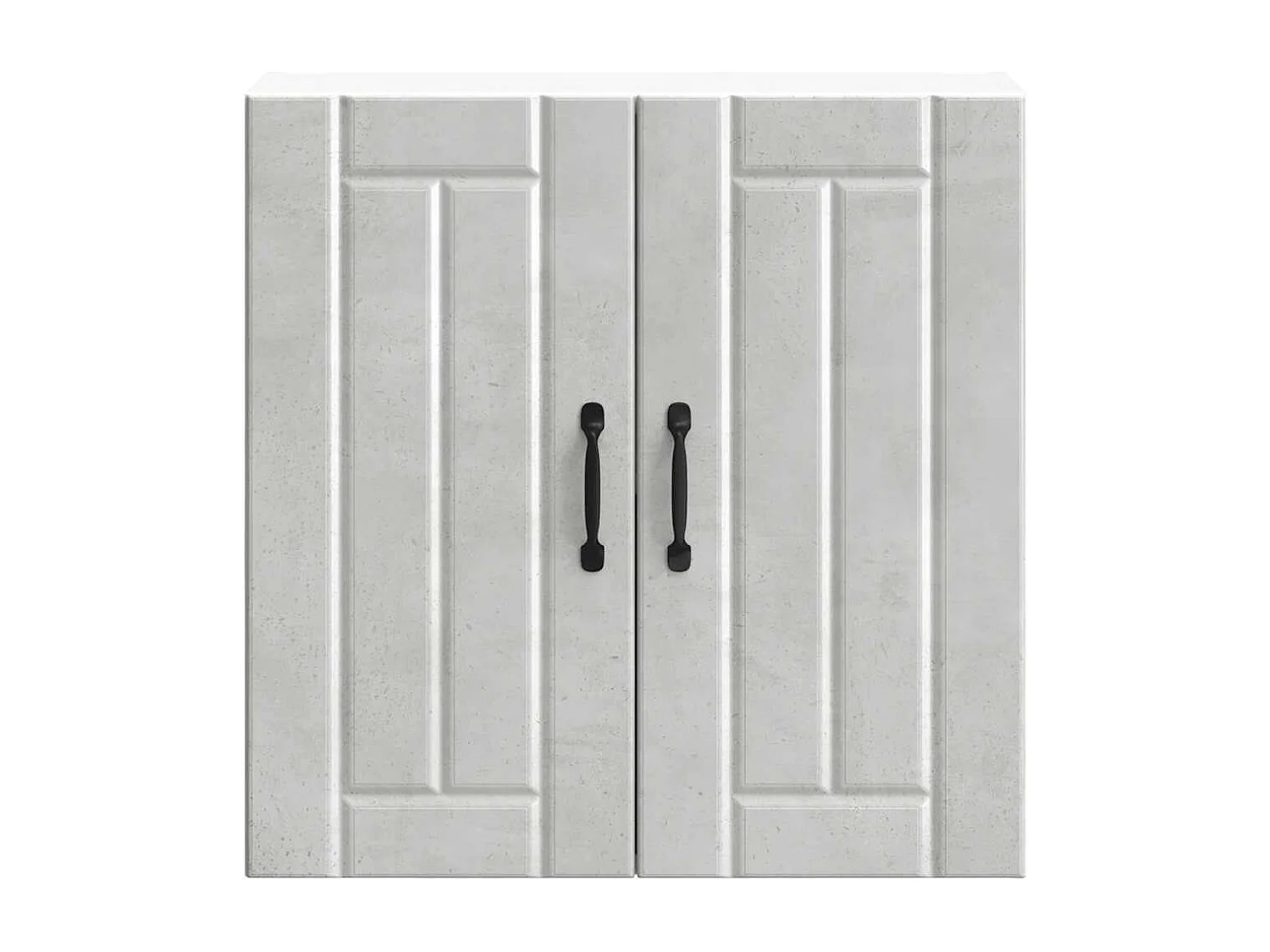 Armoire murale de cuisine gris béton bois ingénierie