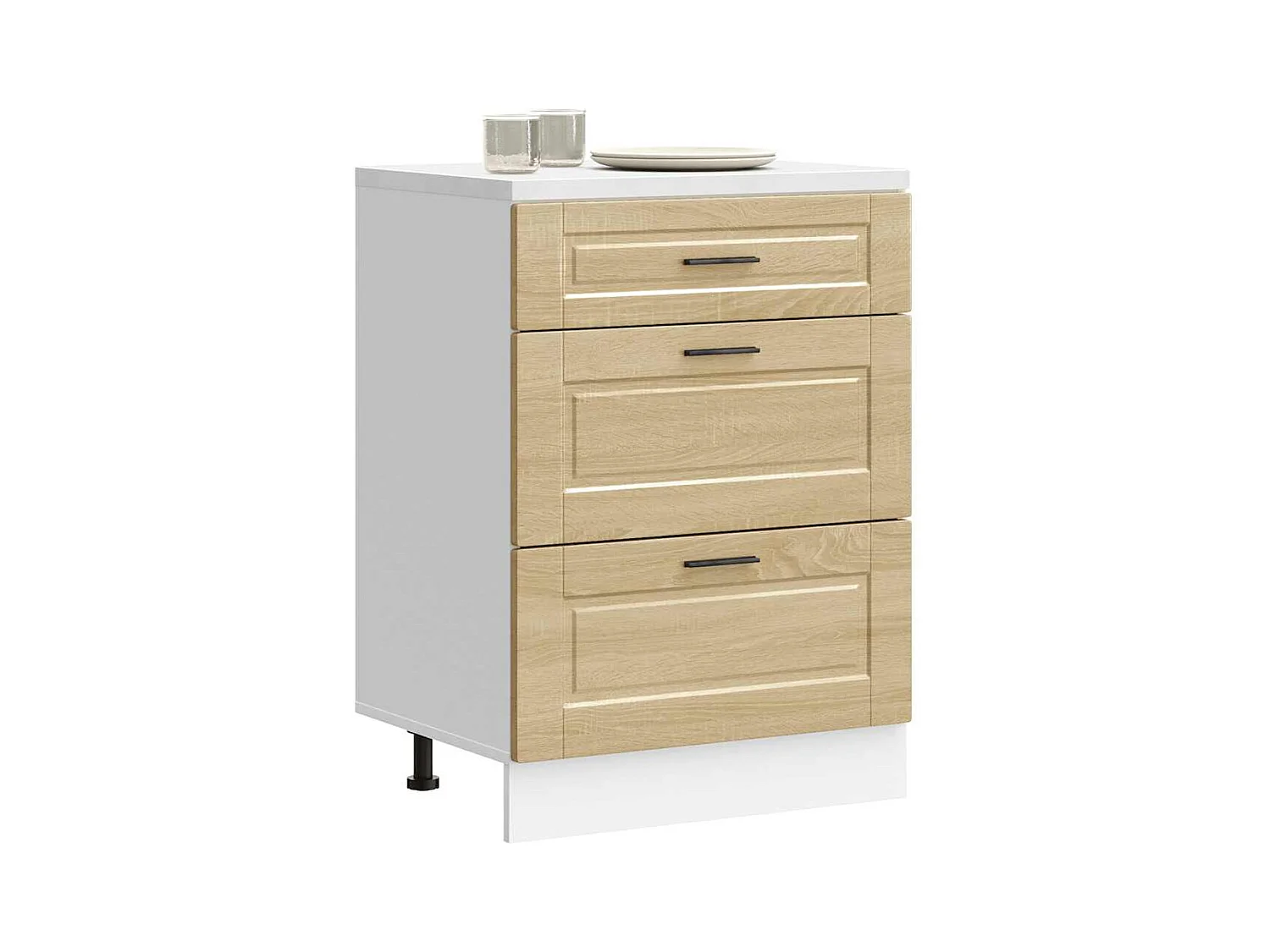 Armoire de cuisine chêne sonoma bois d'ingénierie