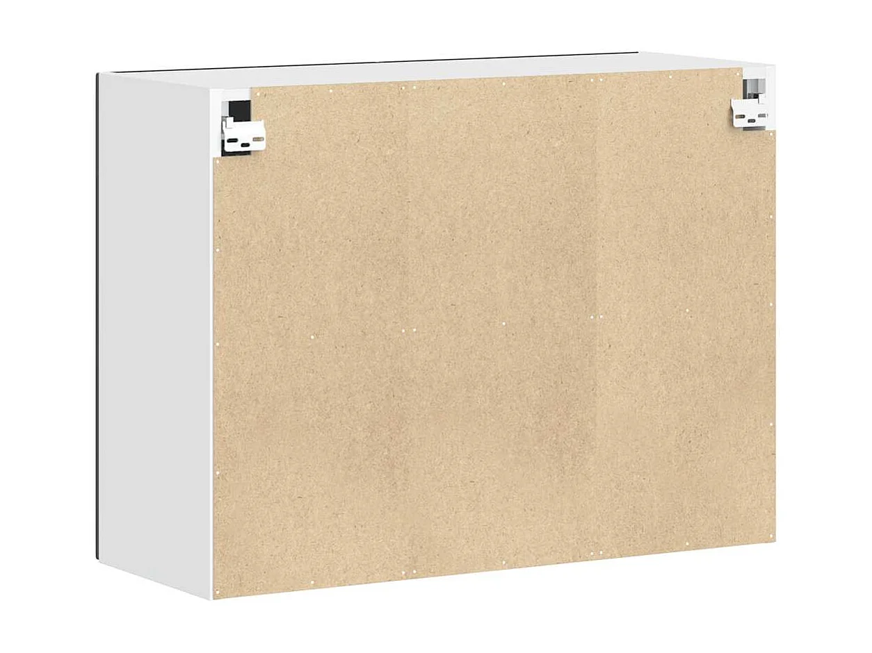 Armoire murale de cuisine noir bois d'ingénierie