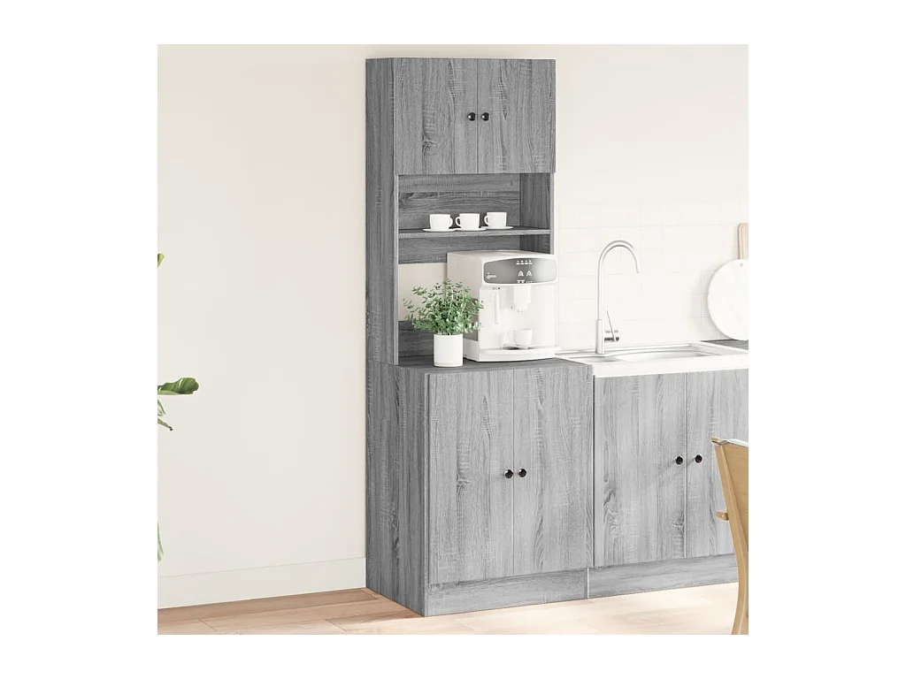 Mueble de cocina Sonoma gris 60x50x180 cm madera de ingeniería