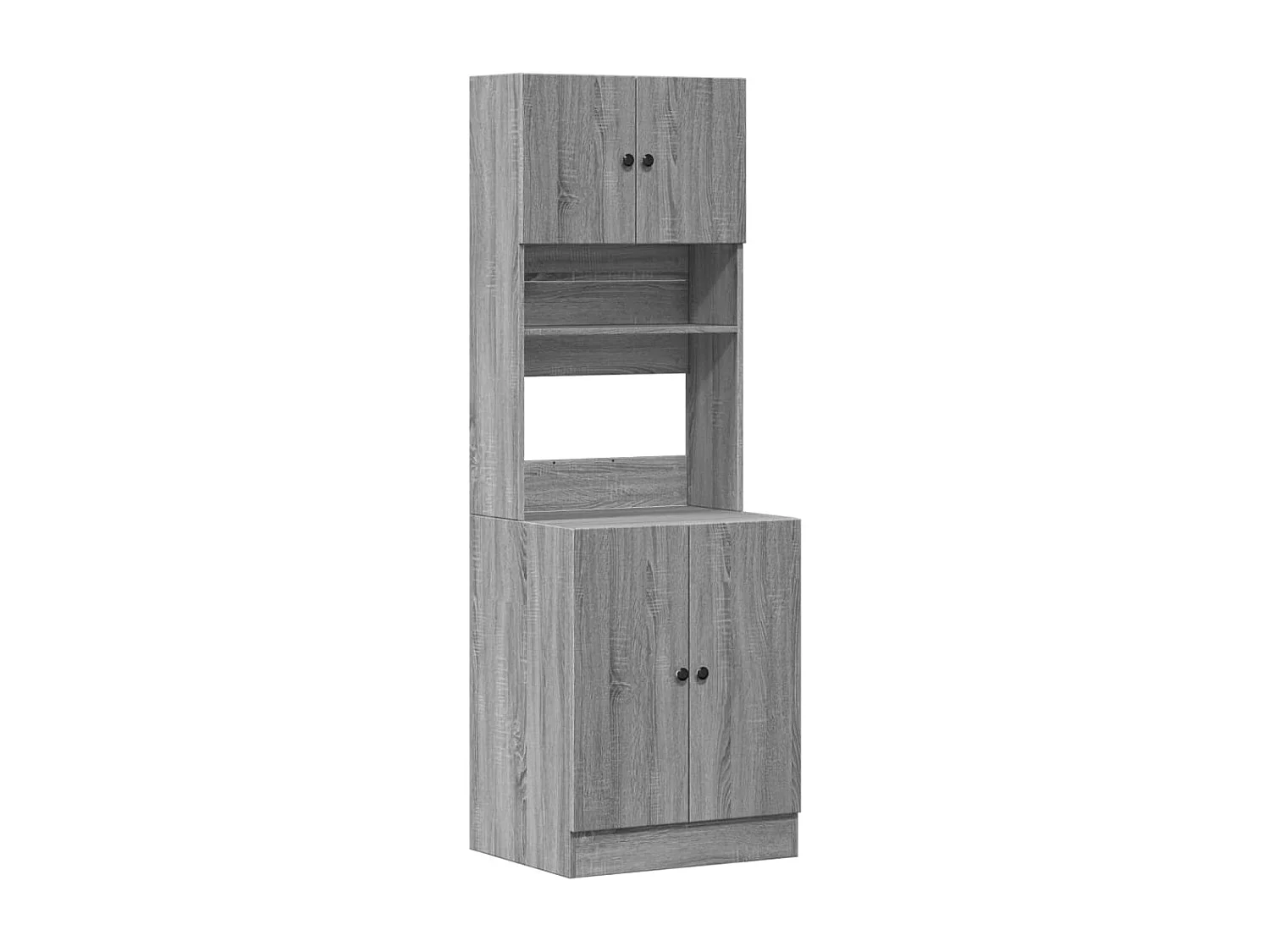 Mueble de cocina Sonoma gris 60x50x180 cm madera de ingeniería