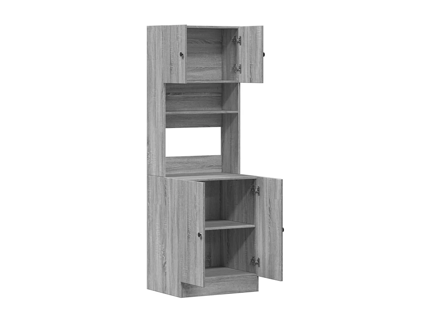 Mueble de cocina Sonoma gris 60x50x180 cm madera de ingeniería