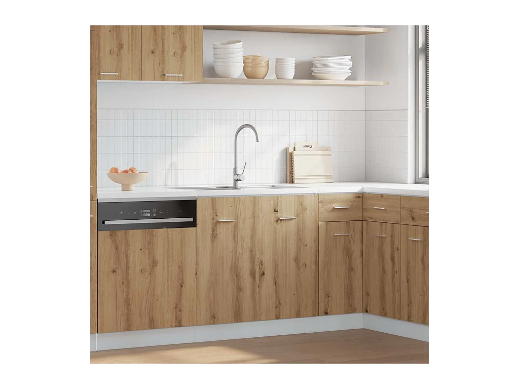 Handgemaakte eikenhouten wastafelkast "Lyon"