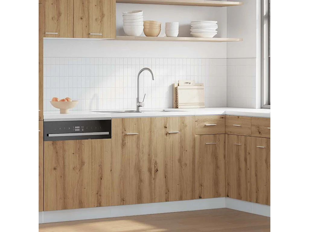 Handgefertigter Unterschrank für Waschbecken aus Eichenholz "Lyon"