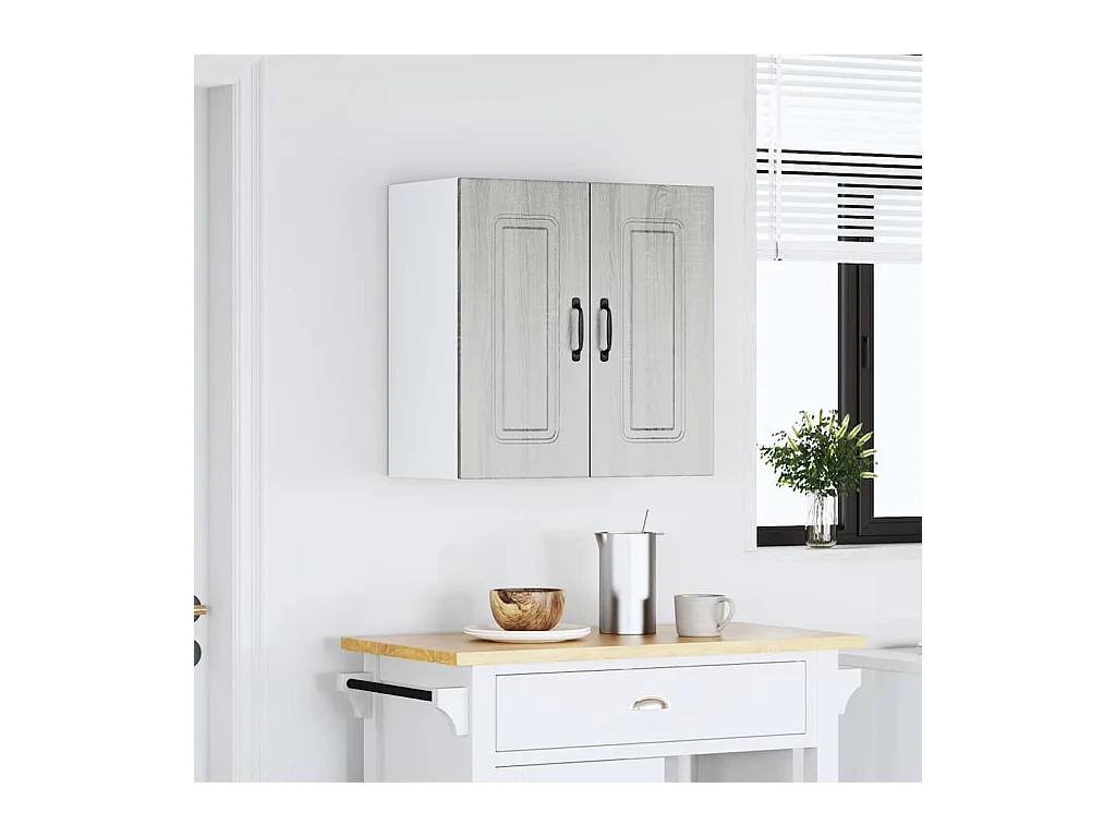 Armoire murale de cuisine sonoma gris bois d'ingénierie