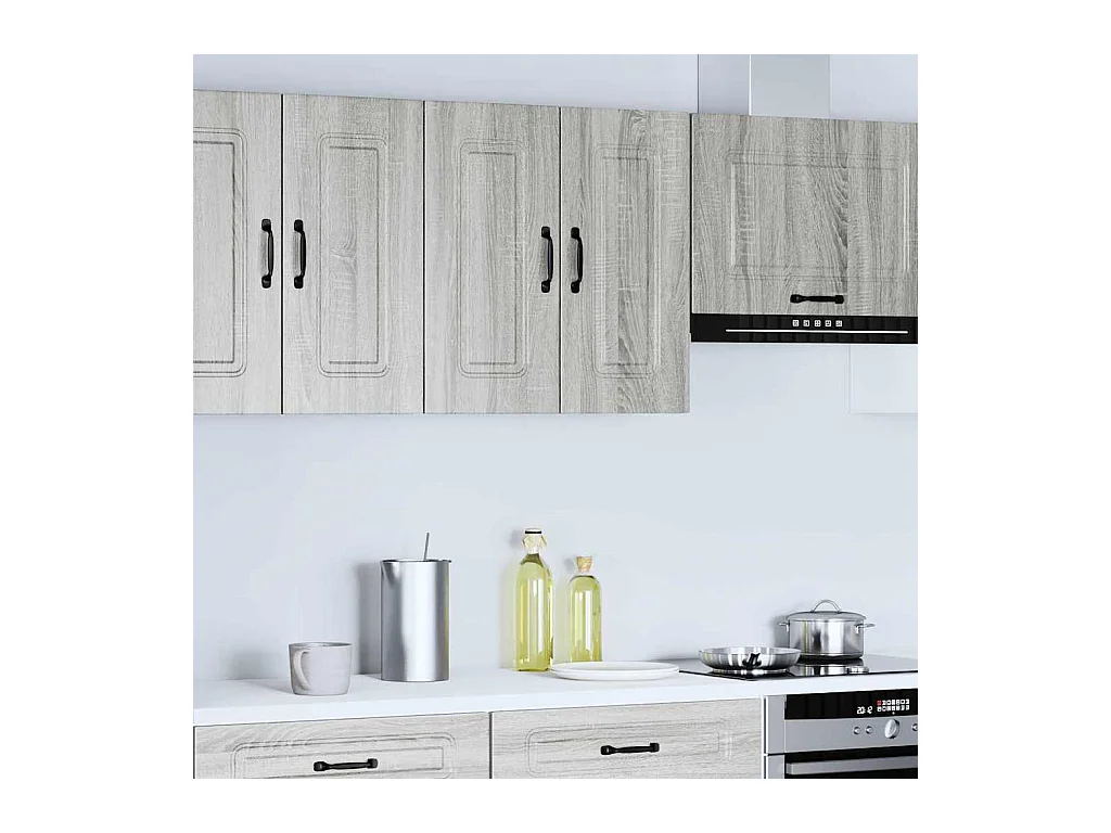 Armoire murale de cuisine sonoma gris bois d'ingénierie