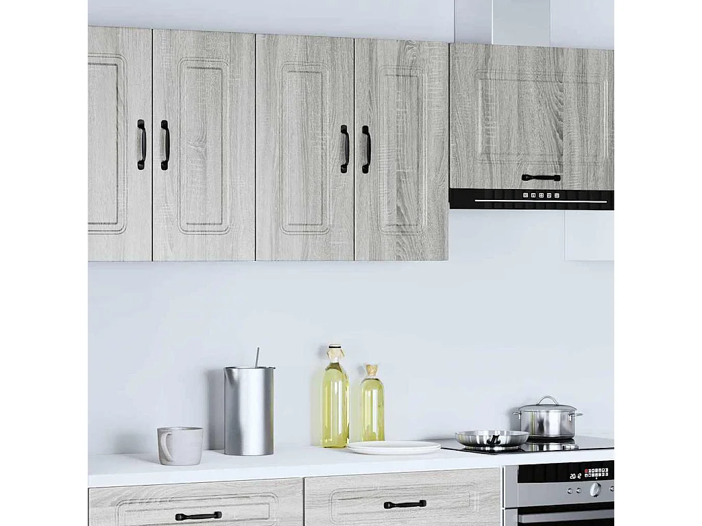 Armoire murale de cuisine sonoma gris bois d'ingénierie