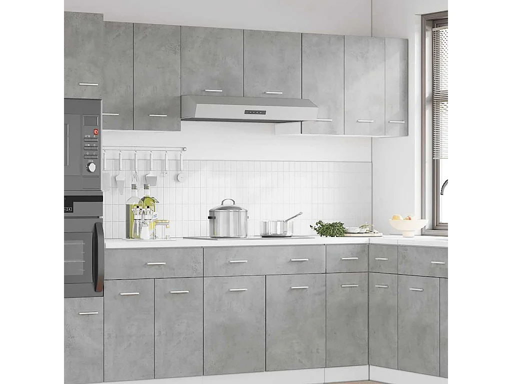 Armoire suspendue gris béton 30x31x60 cm