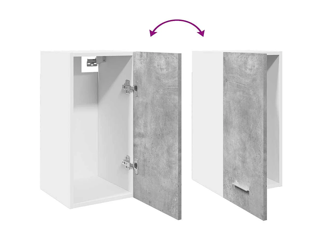 Armoire suspendue gris béton 30x31x60 cm