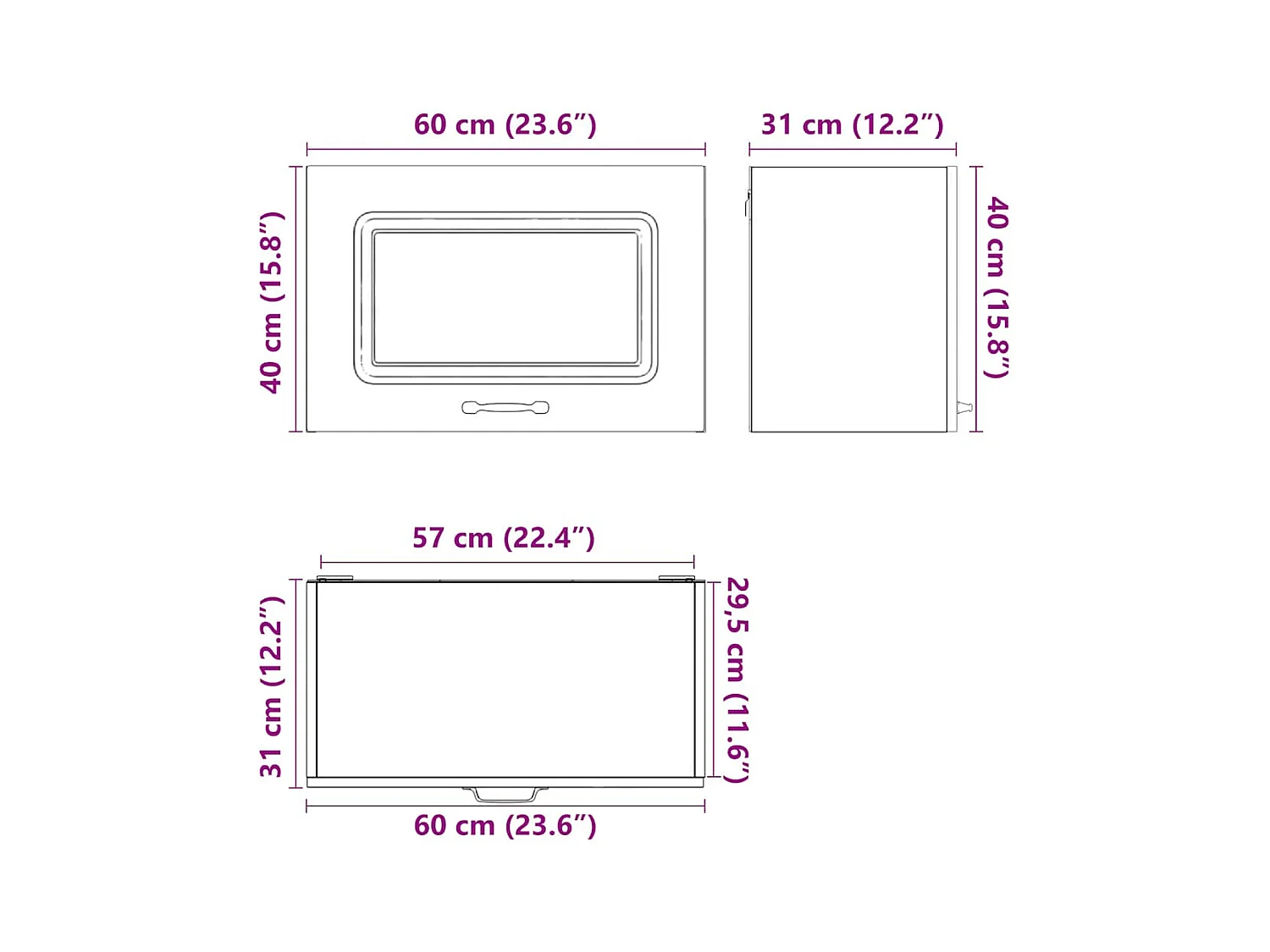Mobile da cucina in legno ingegnerizzato bianco