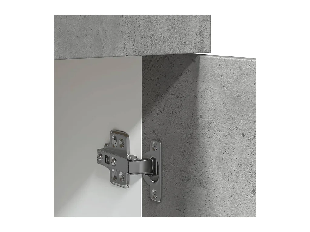 Mobiletto da terra con cassetti grigio cemento 80x46x81,5 cm