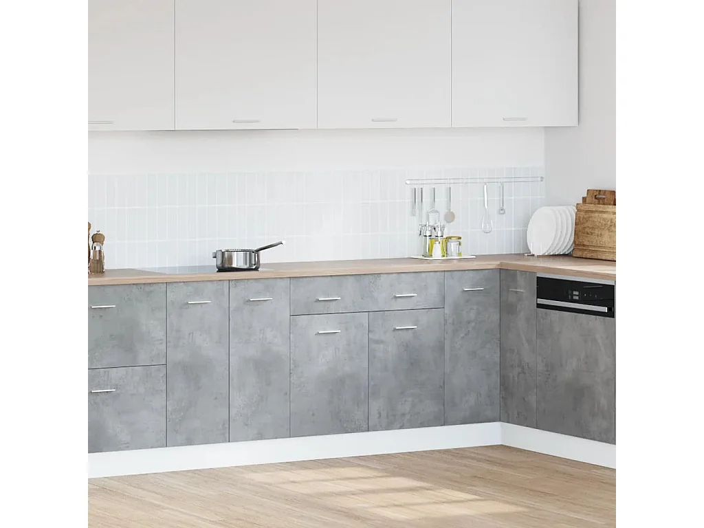 Betongrijze ladekast 80x46x81,5 cm