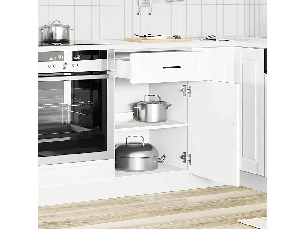 Armoire de cuisine blanc bois d'ingénierie