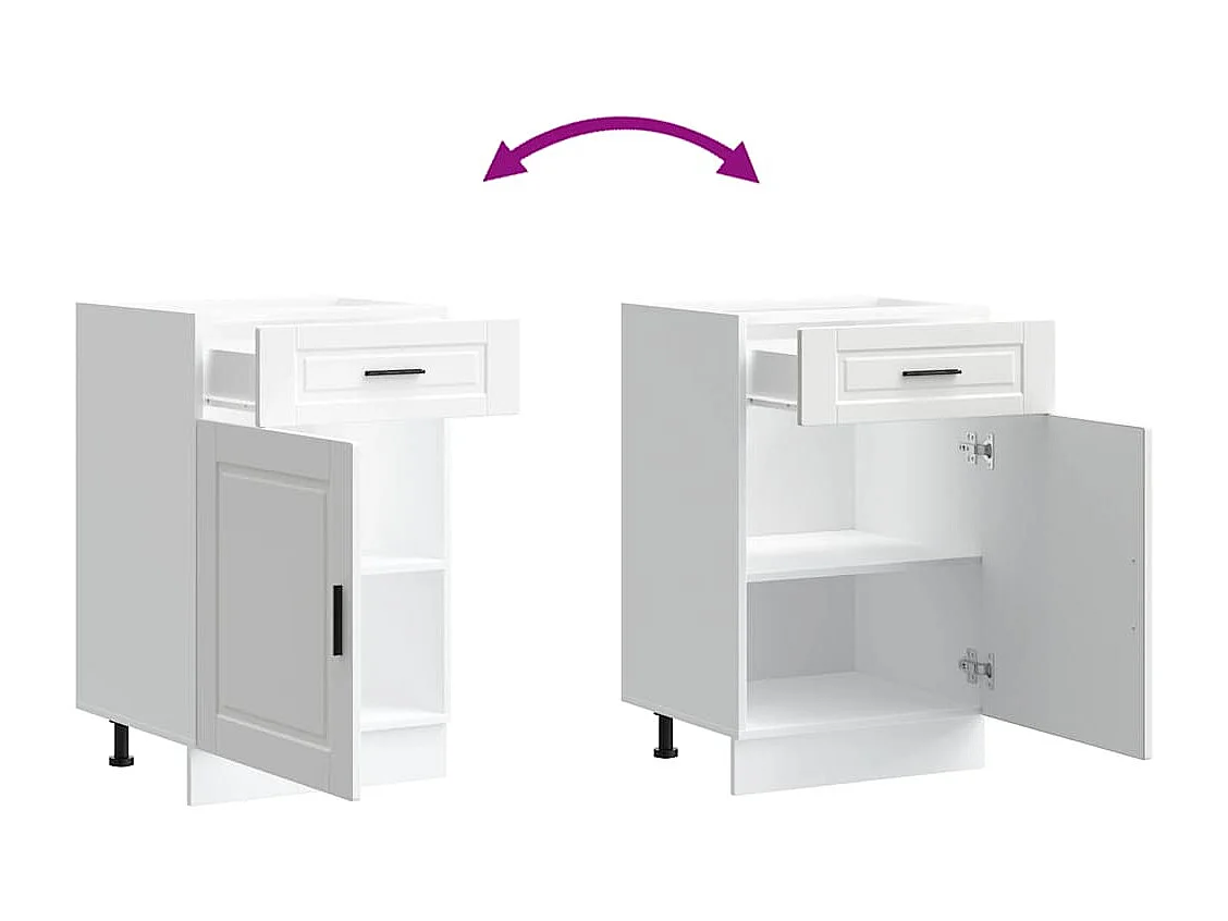 Armoire de cuisine blanc bois d'ingénierie