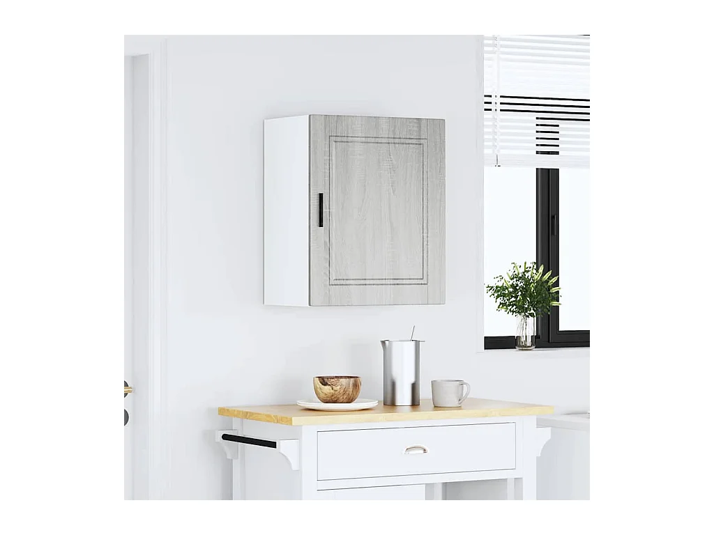 Armoire murale de cuisine sonoma gris bois d'ingénierie