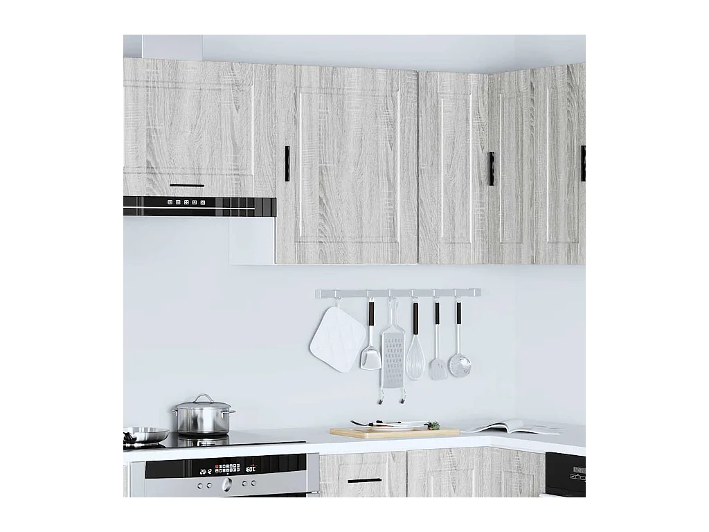 Armoire murale de cuisine sonoma gris bois d'ingénierie