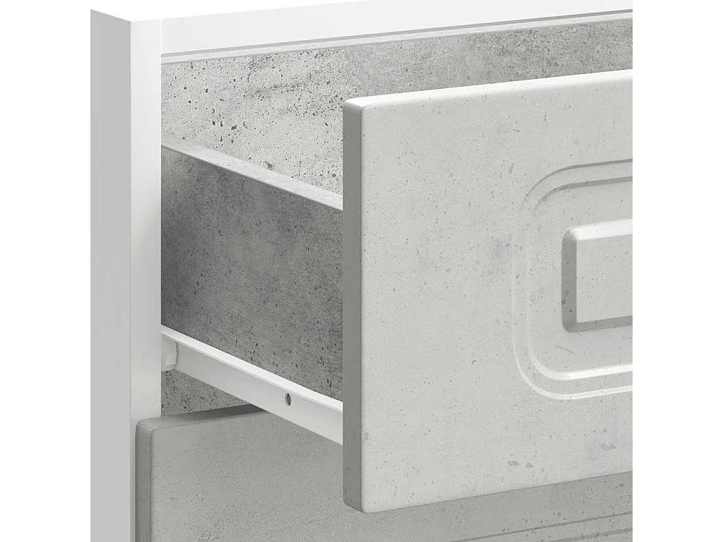 Armoire de cuisine gris béton bois d'ingénierie