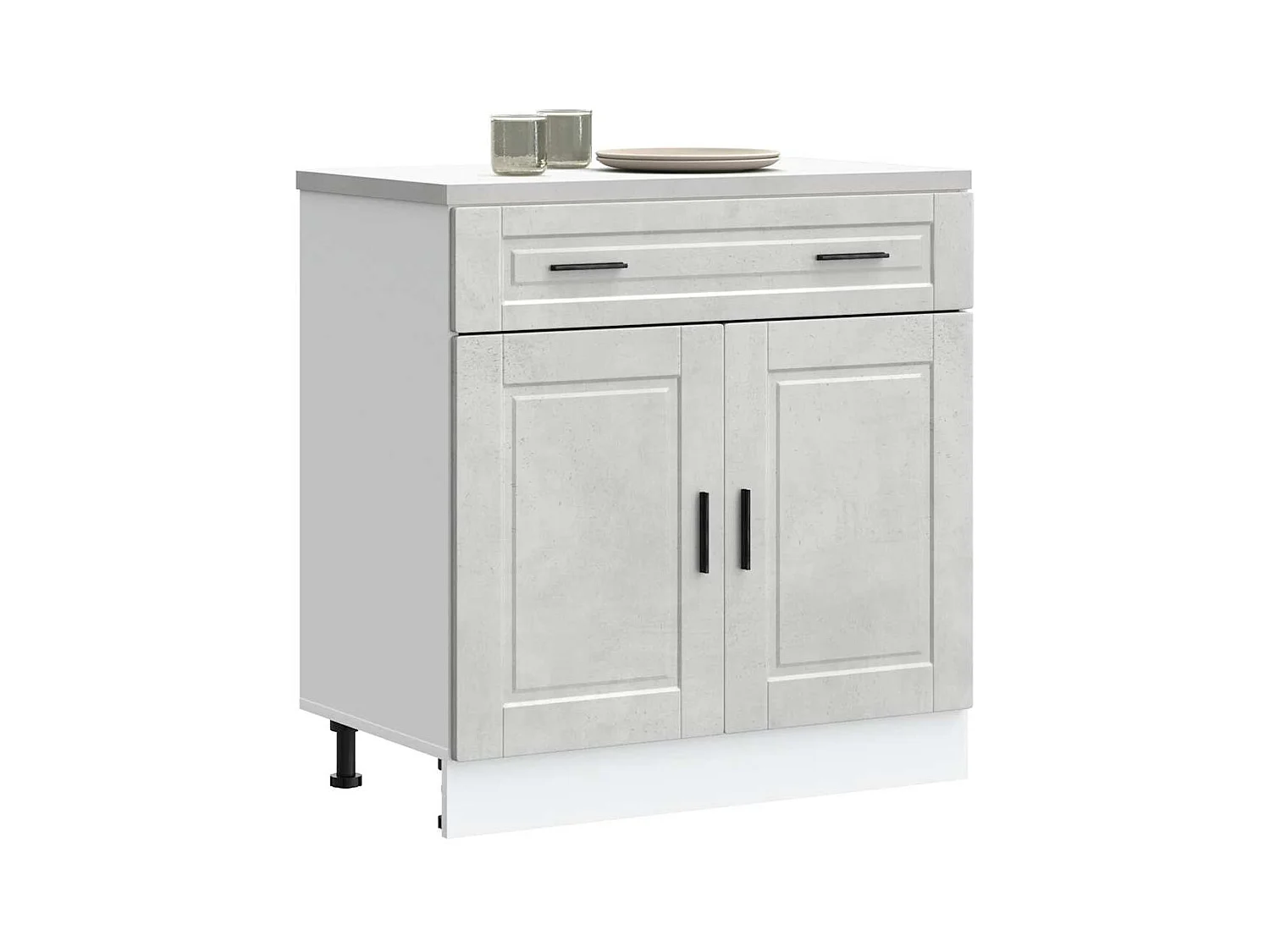 Mobile da cucina in legno ingegnerizzato grigio cemento Porto