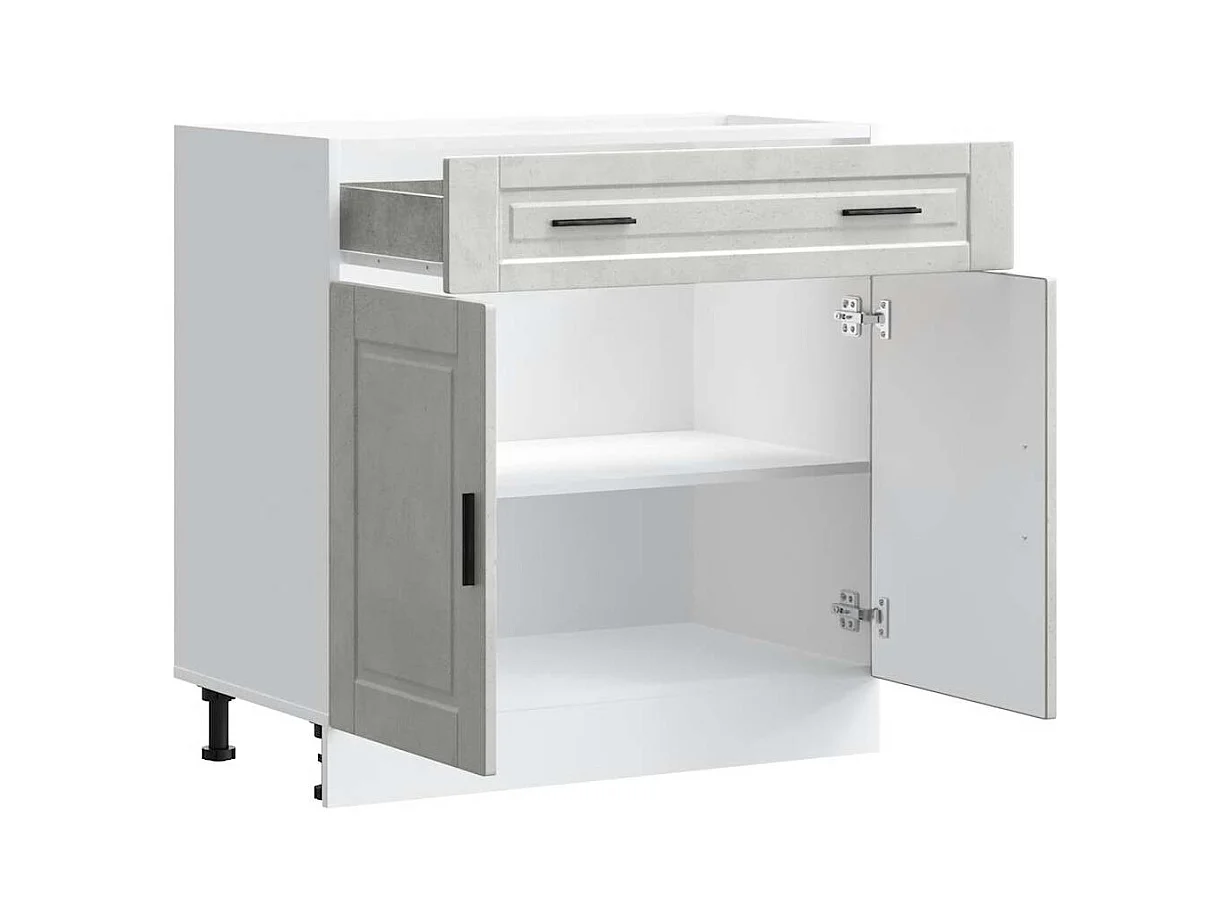 Mobile da cucina in legno ingegnerizzato grigio cemento Porto