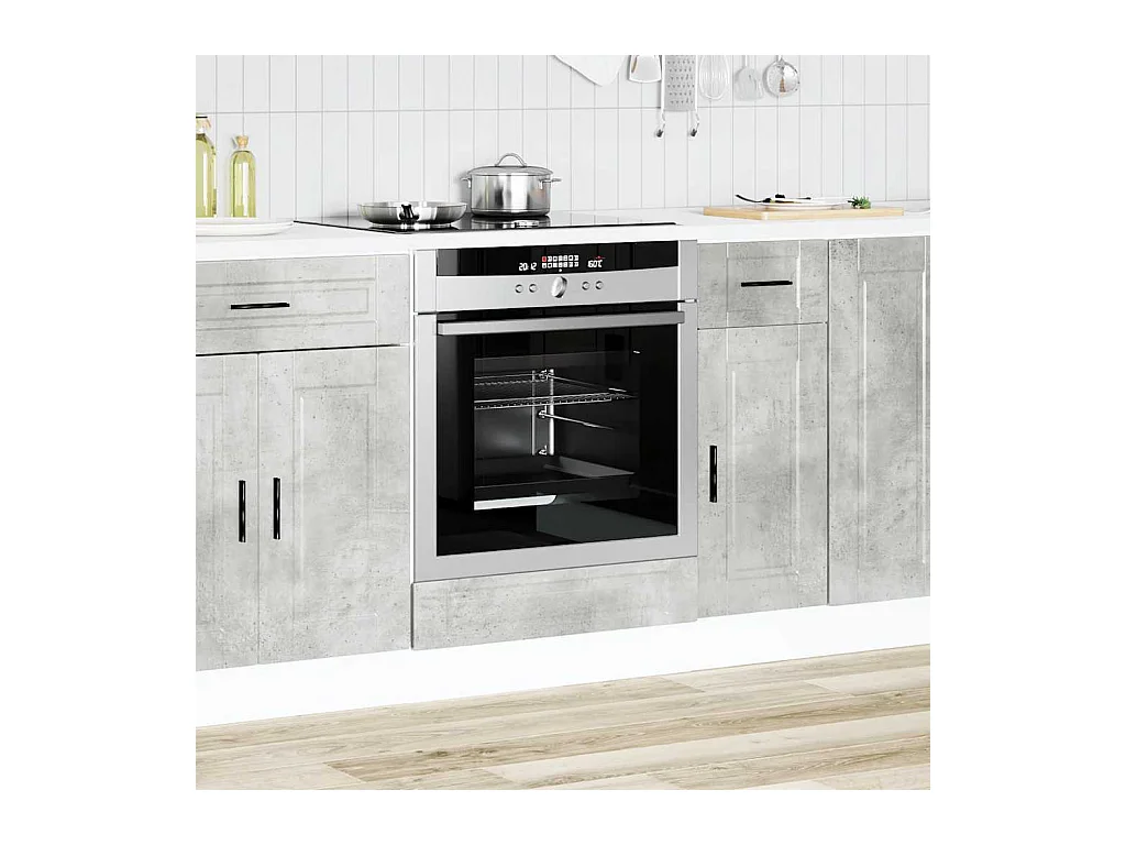 Mobile forno in legno ingegnerizzato grigio cemento Porto