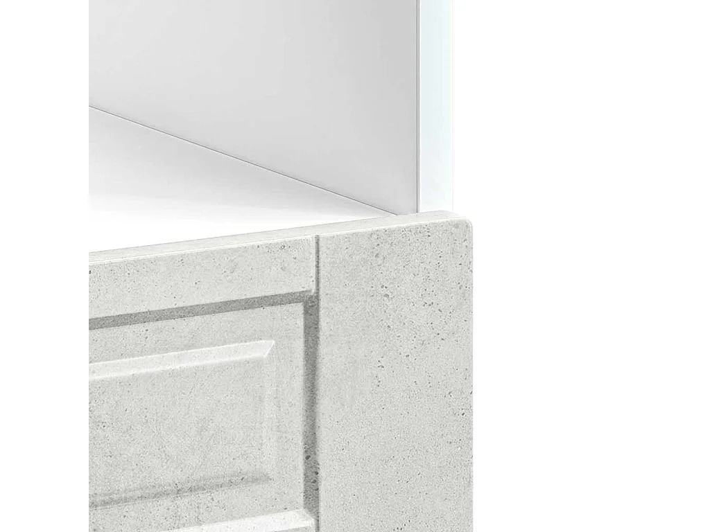 Armoire à four gris béton bois d'ingénierie