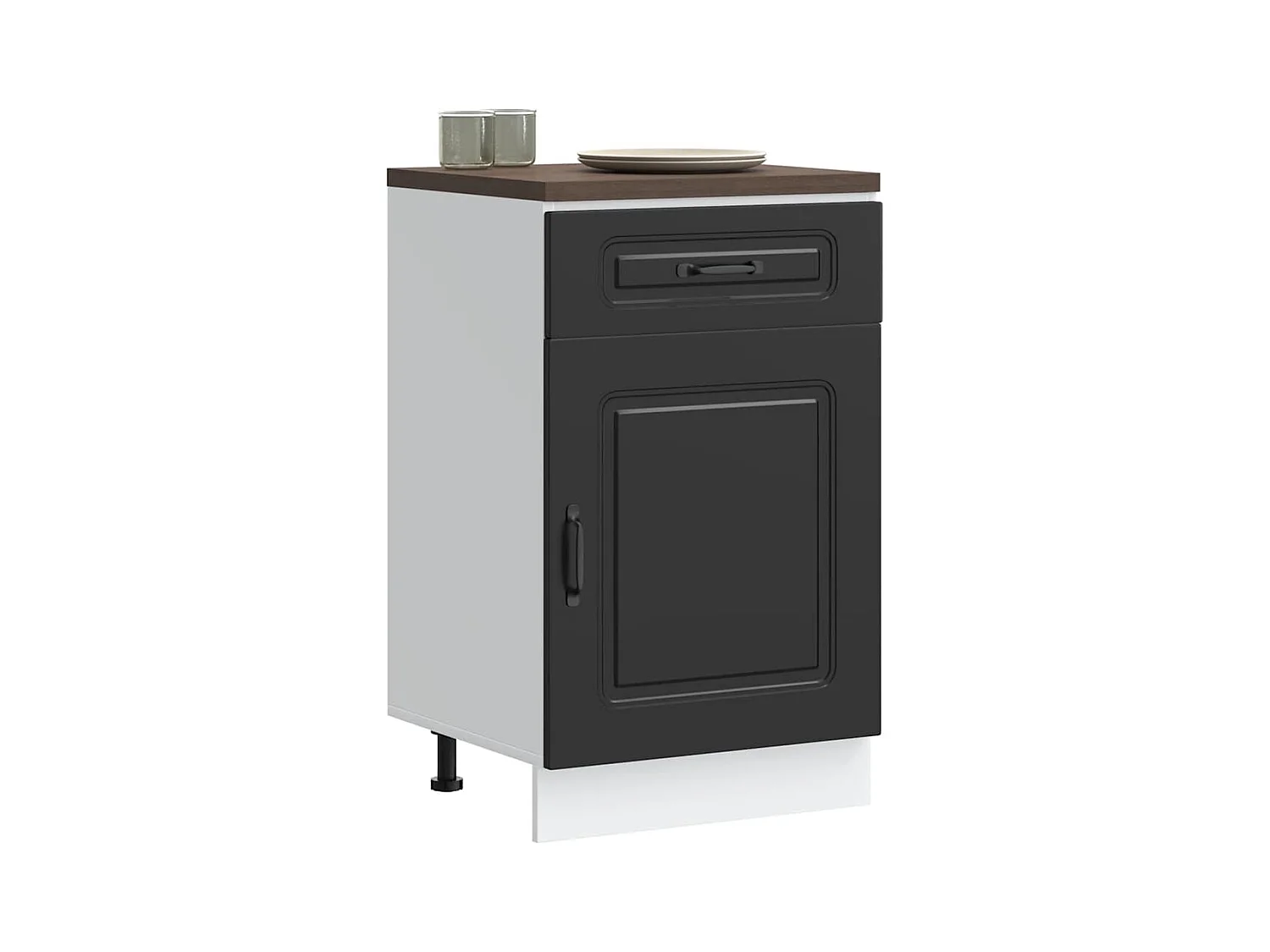 Mobile da cucina in legno ingegnerizzato nero