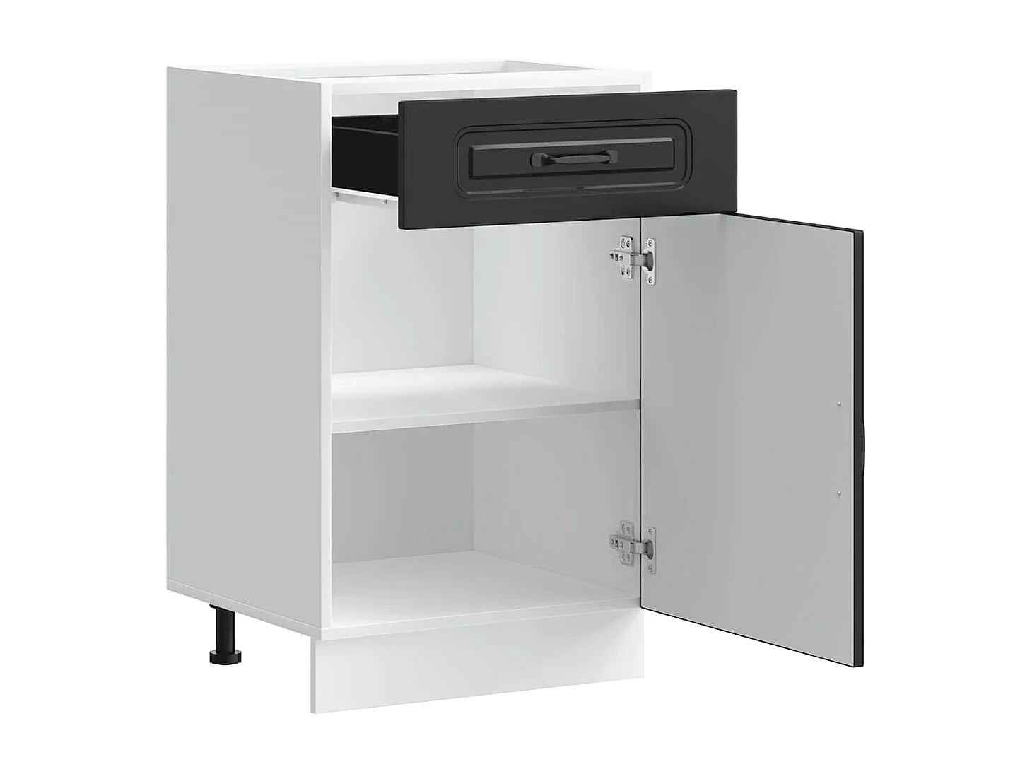 Armoire de cuisine noir bois d'ingénierie