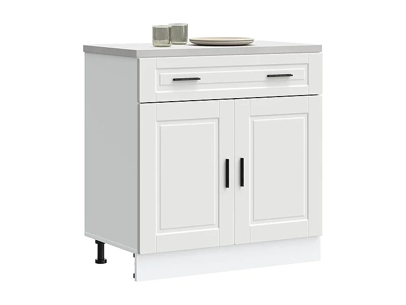 Armoire de cuisine blanc bois d'ingénierie