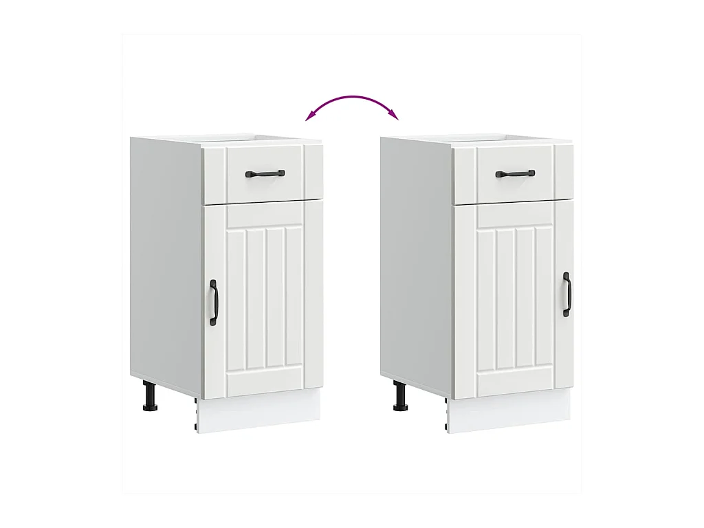 Mobile da cucina in legno ingegnerizzato bianco Lucca