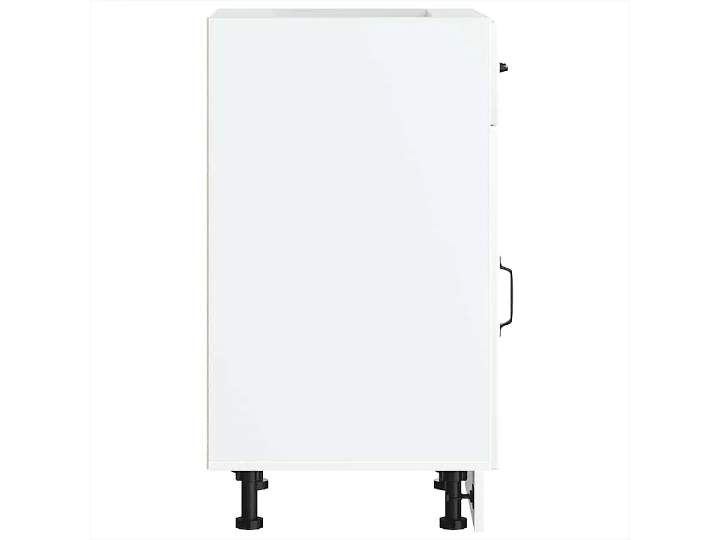 Gabinete de cocina de madera de ingeniería blanca Lucca