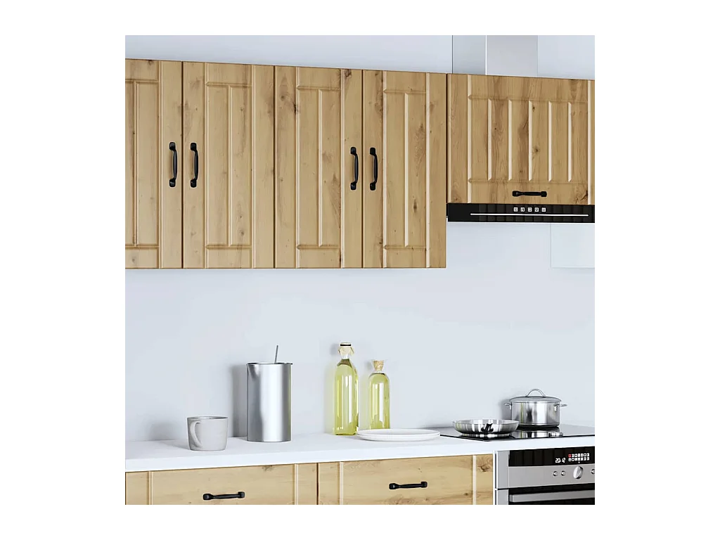 Armoire murale de cuisine chêne artisanal bois ingénierie